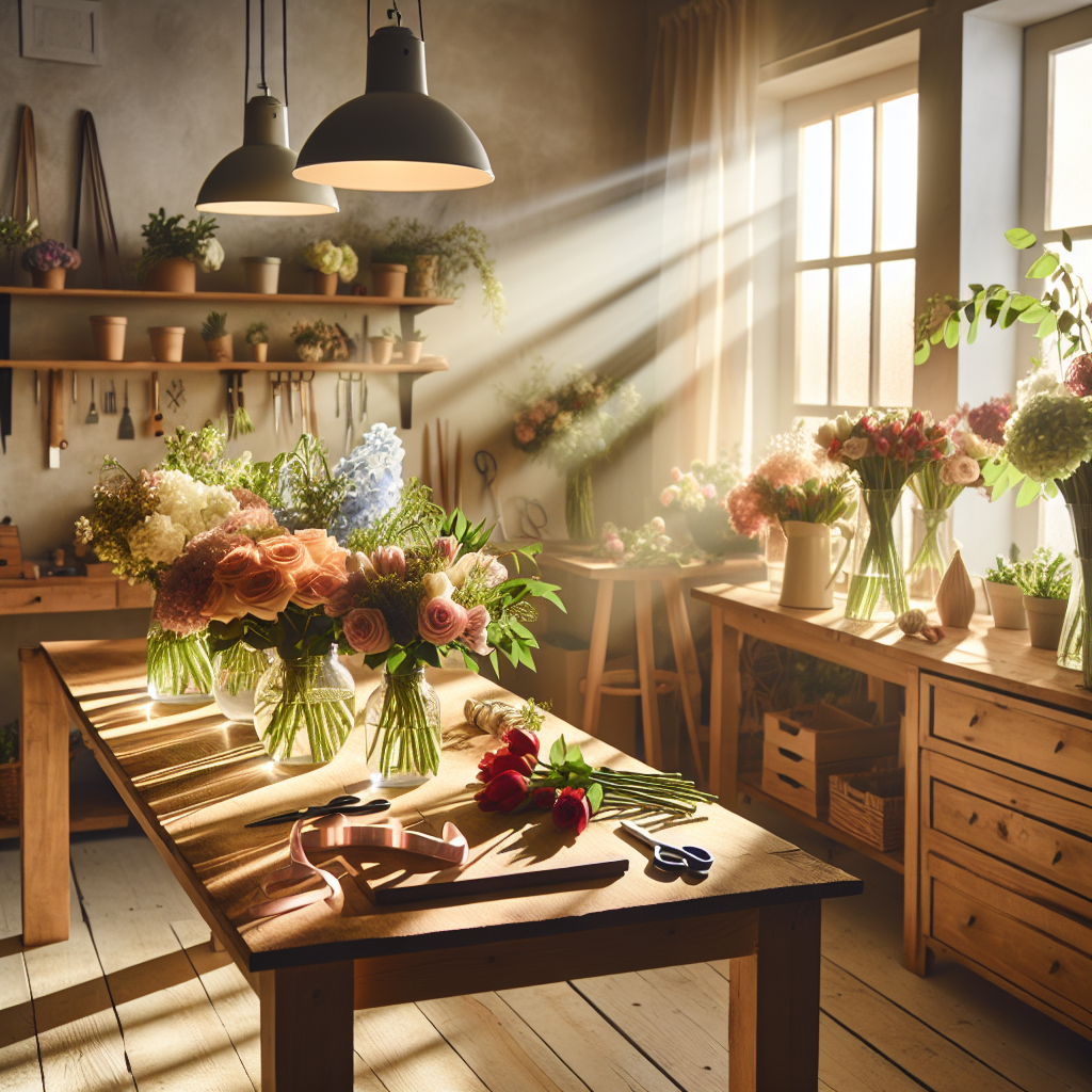 Przygotowanie bukietu ślubnego